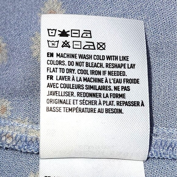 American Eagle Blue & White Floral Halter Backless Midi Shift Dress Size L - Picture 9 of 9